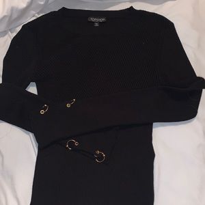 Thick Fitted Sweater with Sleeve Detailing